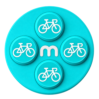 Startnummern-Magnete Radsport – Türkis – 8er-Set